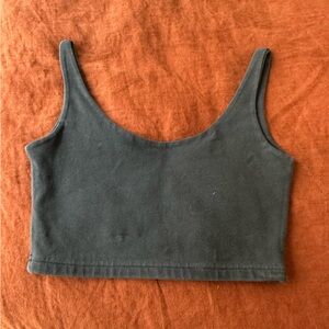 Brandy Melville Navy Blue Cropped Tank Top